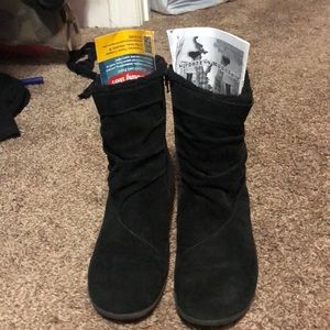 Clarks Black suede ankle boots size 9